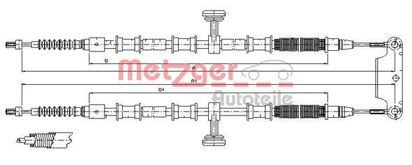 Cavo comando, Freno stazionamento - 11.5945 METZGER
