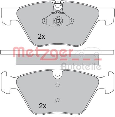 Brake Pad Set, disc brake - 1170203 METZGER