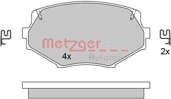 Kit pastiglie freno, Freno a disco - 1170515 METZGER