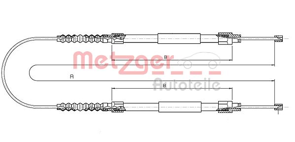 Cable, parking brake - 1171.11 METZGER