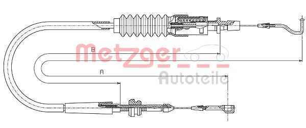 Accelerator Cable - 14.4304 METZGER