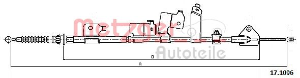 Cable, parking brake - 17.1096 METZGER