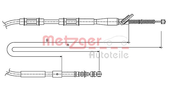 Cable, parking brake - 17.1445 METZGER