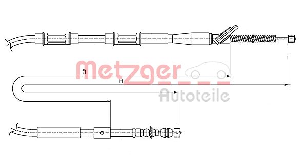 Cavo comando, Freno stazionamento - 17.1446 METZGER