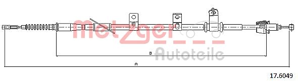 Cable, parking brake - 17.6049 METZGER