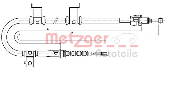 Cavo comando, Freno stazionamento - 17.6052 METZGER