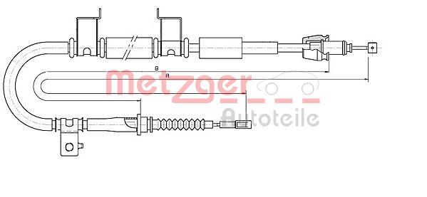 Cavo comando, Freno stazionamento - 17.6053 METZGER