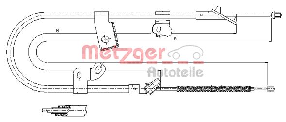 Cavo comando, Freno stazionamento - 17.1079 METZGER