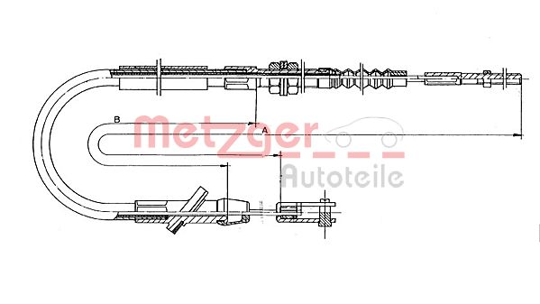Clutch Cable - 18.601 METZGER