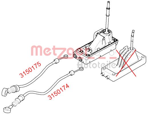 Cavo comando, Cambio manuale - 3150174 METZGER