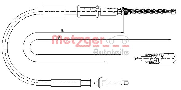Cavo comando, Freno stazionamento - 321.6 METZGER