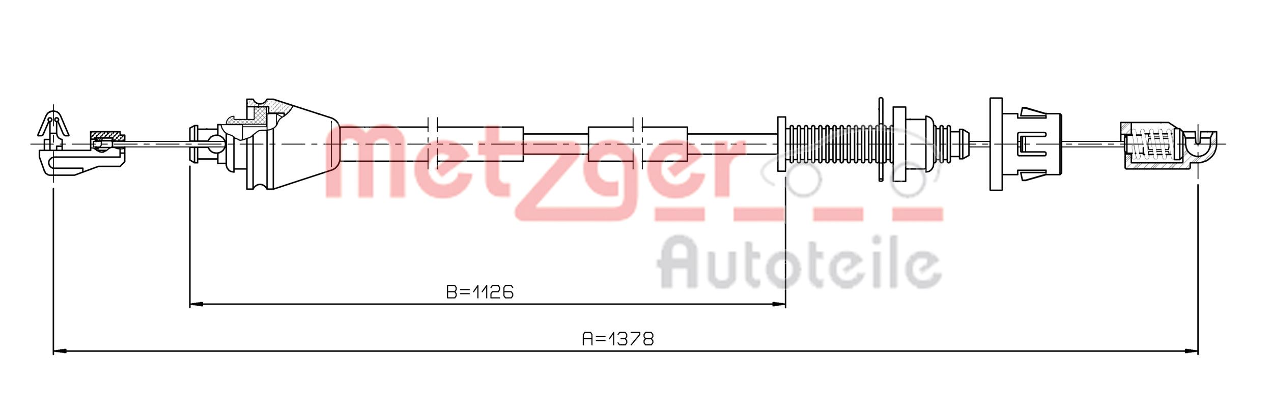 Accelerator Cable - 3.RE001 METZGER