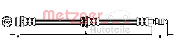 Brake Hose - 4110038 METZGER