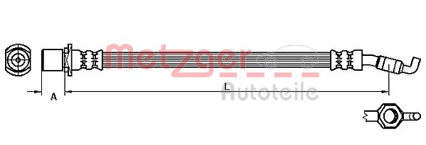 Flessibile del freno - 4110057 METZGER