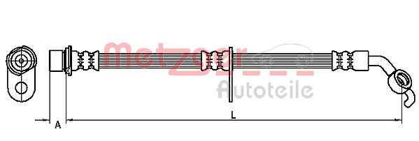 Brake Hose - 4110098 METZGER
