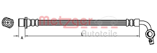 Flessibile del freno - 4110100 METZGER
