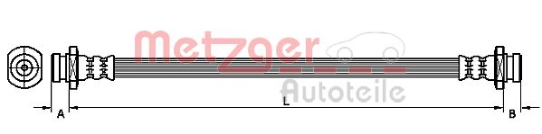 Brake Hose - 4110470 METZGER