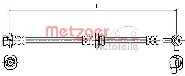 stabdžių žarnelė - 4110131 METZGER