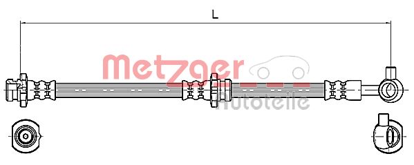 Flessibile del freno - 4110132 METZGER