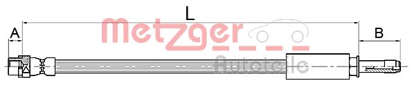 Brake Hose - 4110145 METZGER