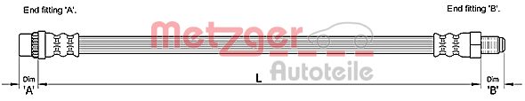 Brake Hose - 4110261 METZGER