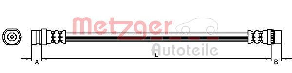 Flessibile del freno - 4110214 METZGER