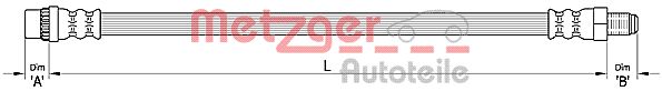 Flessibile del freno - 4110227 METZGER
