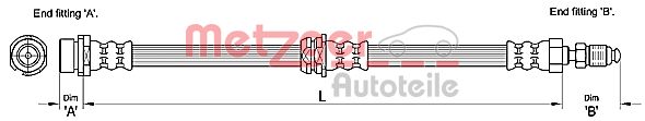 Flessibile del freno - 4110240 METZGER