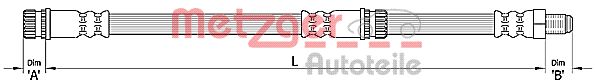 Brake Hose - 4110266 METZGER
