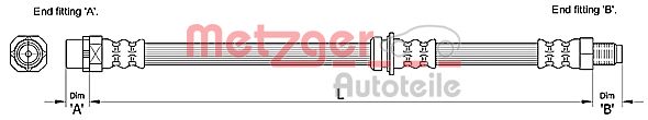 Flessibile del freno - 4110269 METZGER