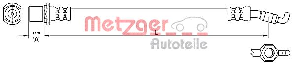 Flessibile del freno - 4110286 METZGER