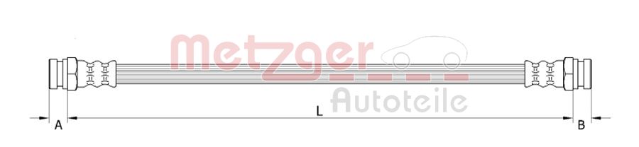 stabdžių žarnelė - 4110320 METZGER
