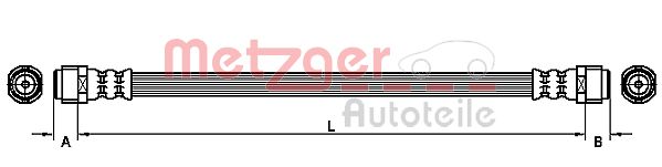 Flessibile del freno - 4110360 METZGER