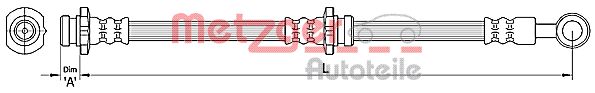 Brake Hose - 4110389 METZGER