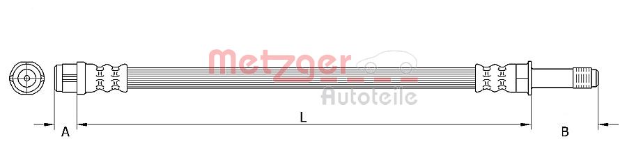 Brake Hose - 4110443 METZGER