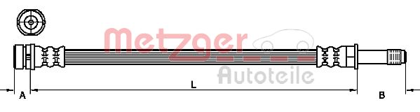 Bremsschlauch - 4111218 METZGER