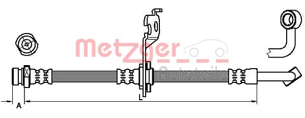 Brake Hose - 4110453 METZGER