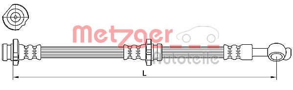 stabdžių žarnelė - 4110471 METZGER