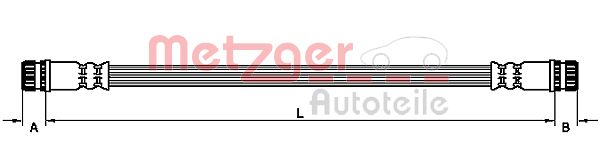 Flessibile del freno - 4110474 METZGER