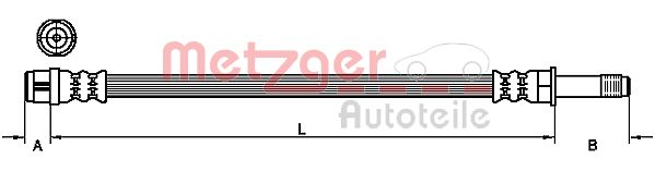 Flessibile del freno - 4110482 METZGER