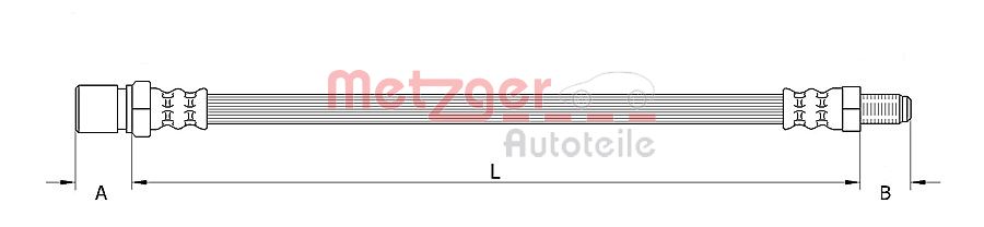 Brake Hose - 4110484 METZGER