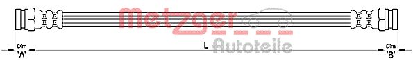 Flessibile del freno - 4110485 METZGER