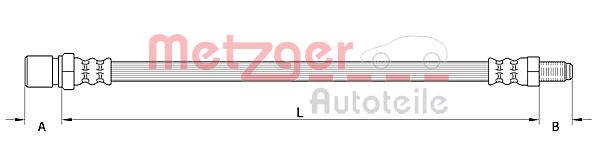 Brake Hose - 4110559 METZGER