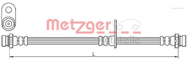 Brake Hose - 4110638 METZGER
