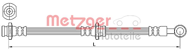 Flessibile del freno - 4110639 METZGER