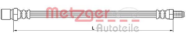 Flessibile del freno - 4110641 METZGER