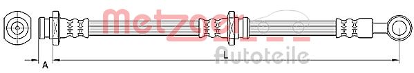 Brake Hose - 4110670 METZGER