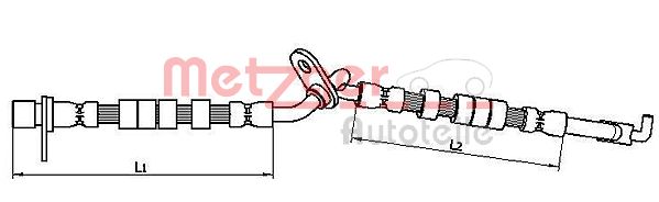 Brake Hose - 4110709 METZGER