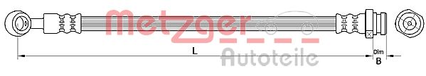 Flessibile del freno - 4110717 METZGER