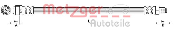 Flessibile del freno - 4110726 METZGER